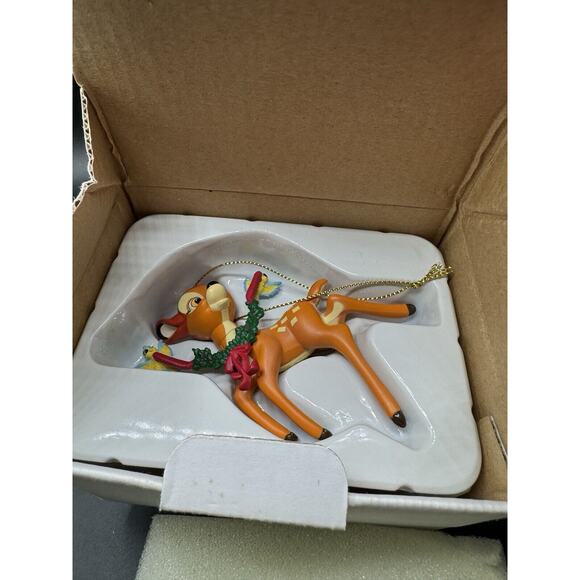 1990s Grolier Disney Collectable Christmas Ornament w/Box Bambi #120 26231 MIB! - Picture 6 of 6